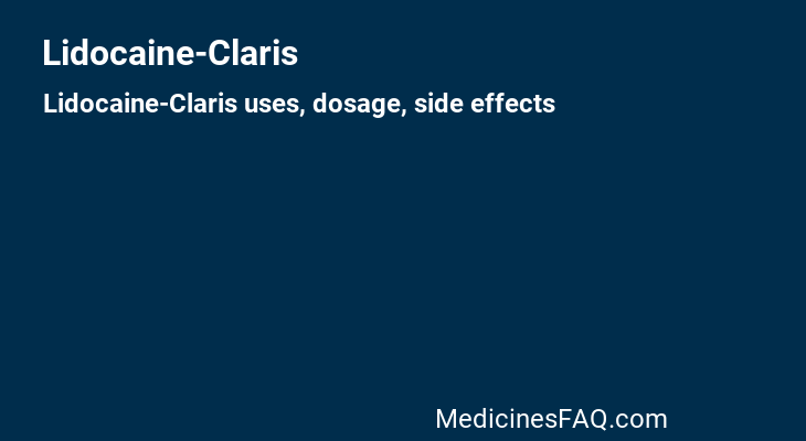 Lidocaine-Claris