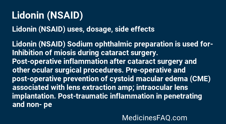 Lidonin (NSAID)