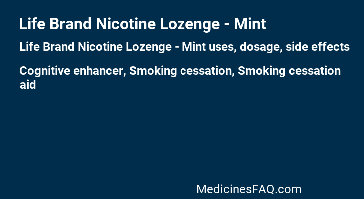 Life Brand Nicotine Lozenge - Mint