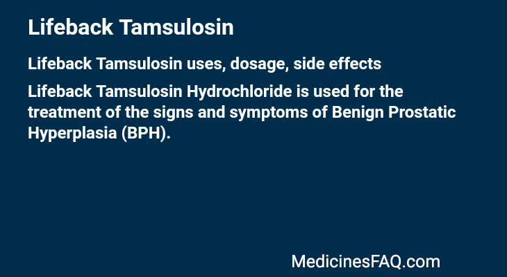 Lifeback Tamsulosin