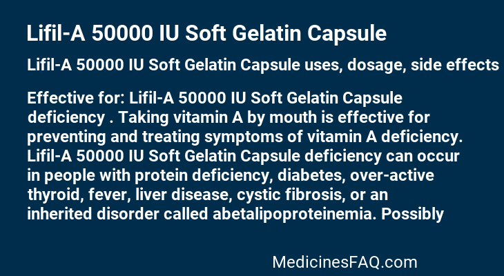 Lifil-A 50000 IU Soft Gelatin Capsule