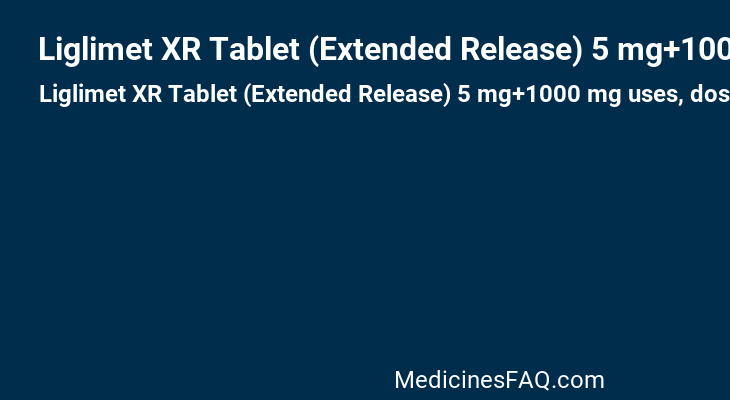 Liglimet XR Tablet (Extended Release) 5 mg+1000 mg