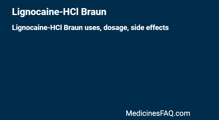 Lignocaine-HCl Braun