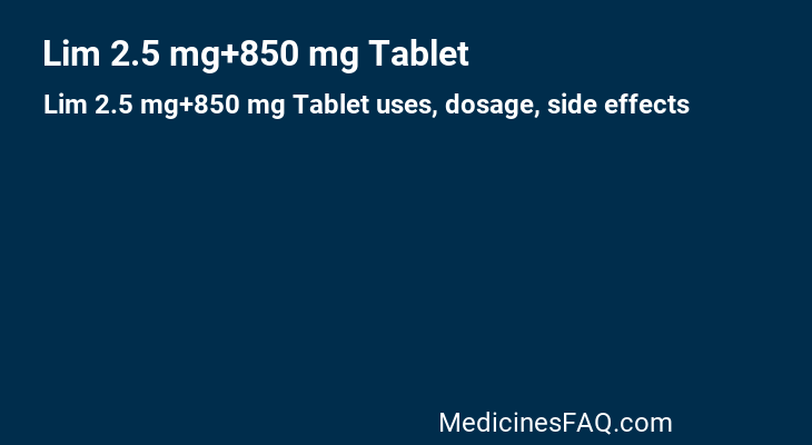 Lim 2.5 mg+850 mg Tablet