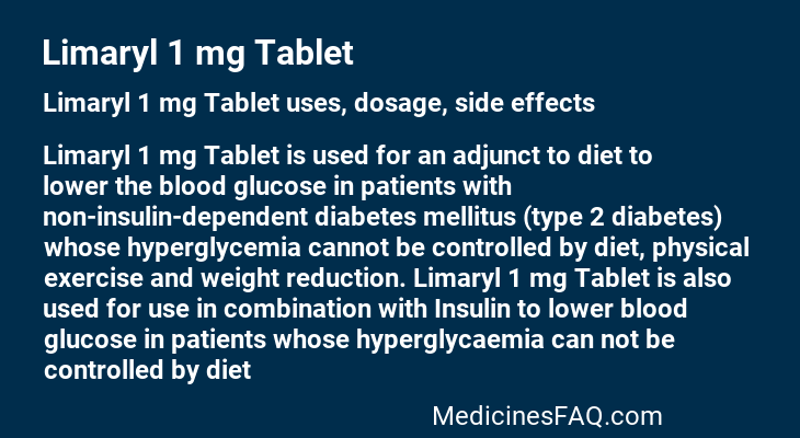 Limaryl 1 mg Tablet