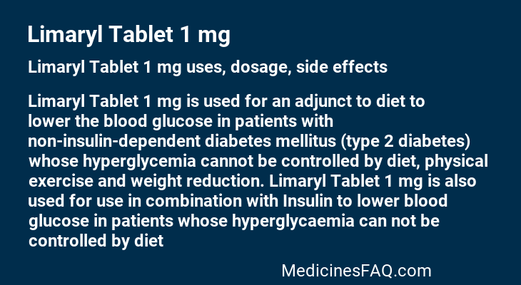 Limaryl Tablet 1 mg