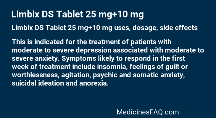 Limbix DS Tablet 25 mg+10 mg