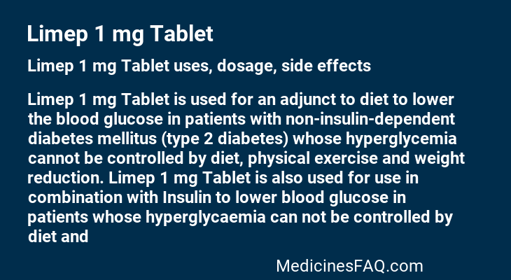 Limep 1 mg Tablet