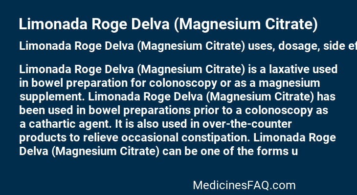 Limonada Roge Delva (Magnesium Citrate)