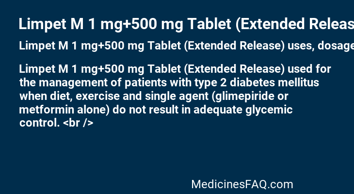 Limpet M 1 mg+500 mg Tablet (Extended Release)