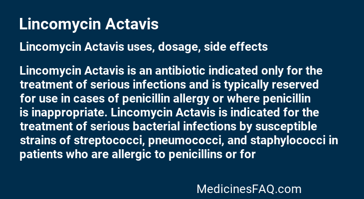 Lincomycin Actavis