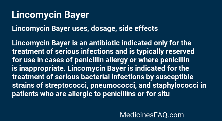 Lincomycin Bayer