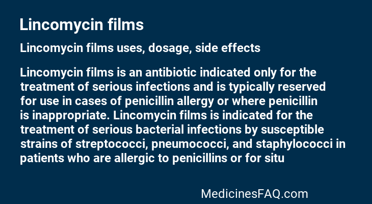 Lincomycin films