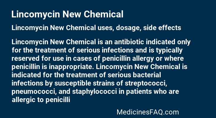 Lincomycin New Chemical