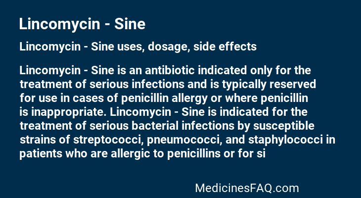 Lincomycin - Sine