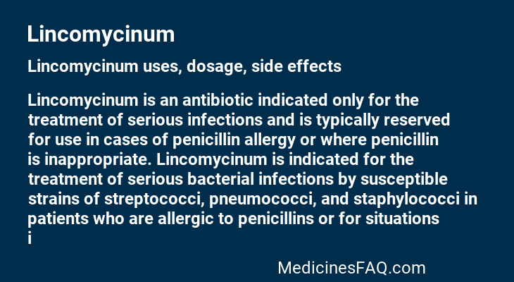 Lincomycinum