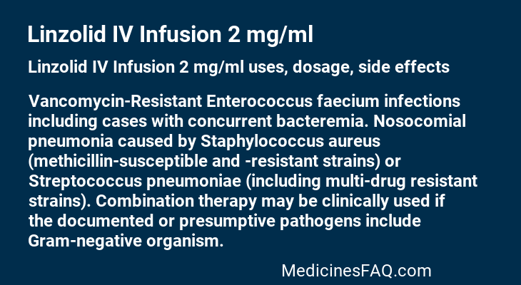 Linzolid IV Infusion 2 mg/ml