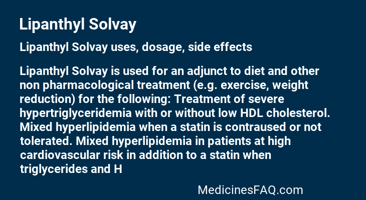 Lipanthyl Solvay