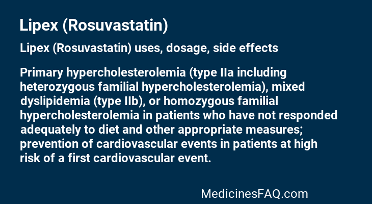 Lipex (Rosuvastatin)