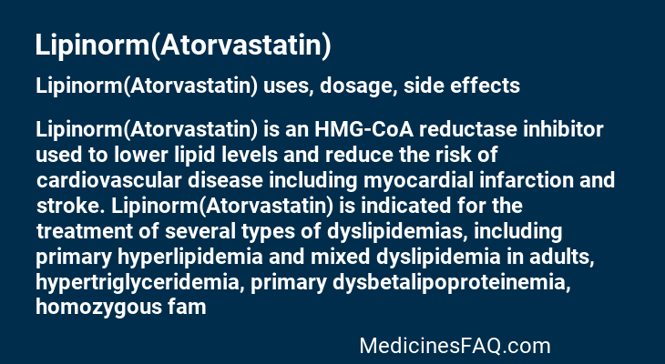 Lipinorm(Atorvastatin)