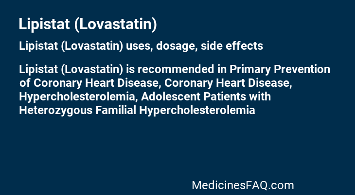 Lipistat (Lovastatin)