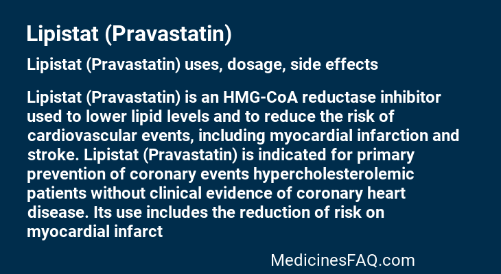 Lipistat (Pravastatin)