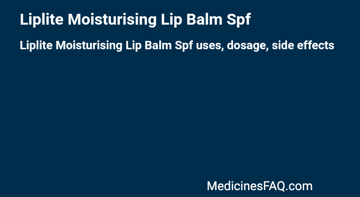 Liplite Moisturising Lip Balm Spf