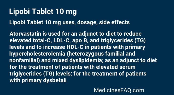 Lipobi Tablet 10 mg