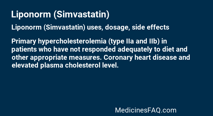 Liponorm (Simvastatin)