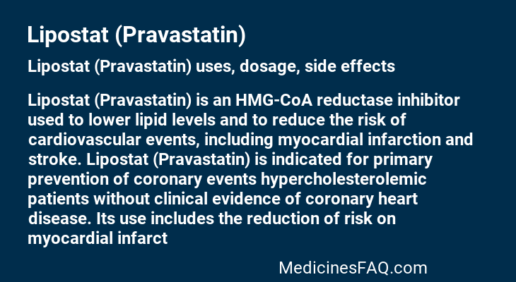 Lipostat (Pravastatin)