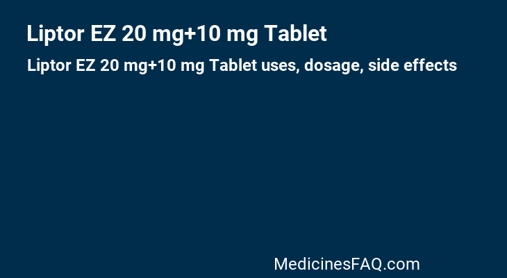 Liptor EZ 20 mg+10 mg Tablet