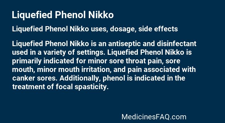 Liquefied Phenol Nikko