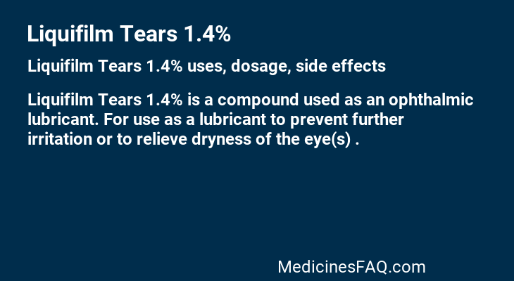 Liquifilm Tears 1.4%