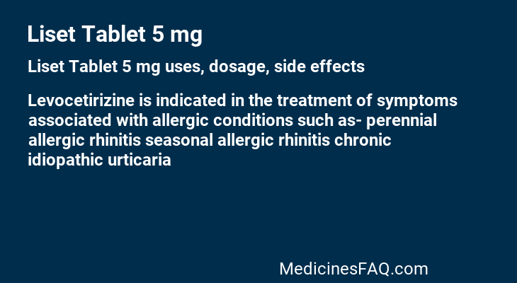 Liset Tablet 5 mg