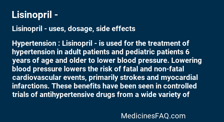 Lisinopril -