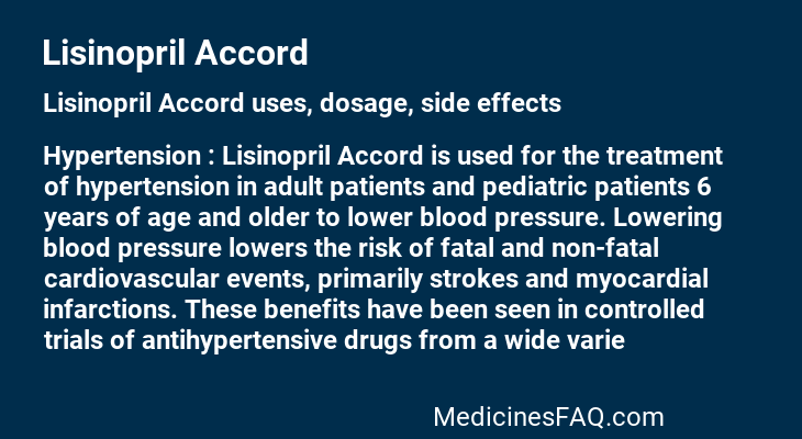 Lisinopril Accord