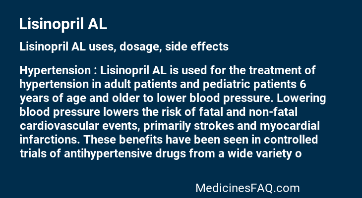 Lisinopril AL