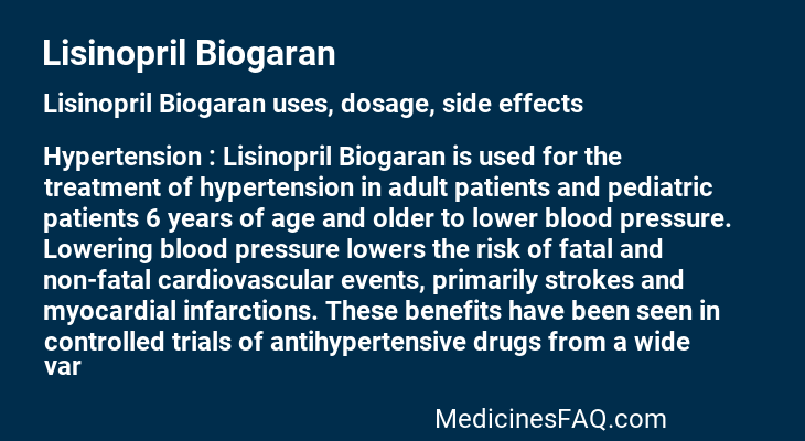 Lisinopril Biogaran