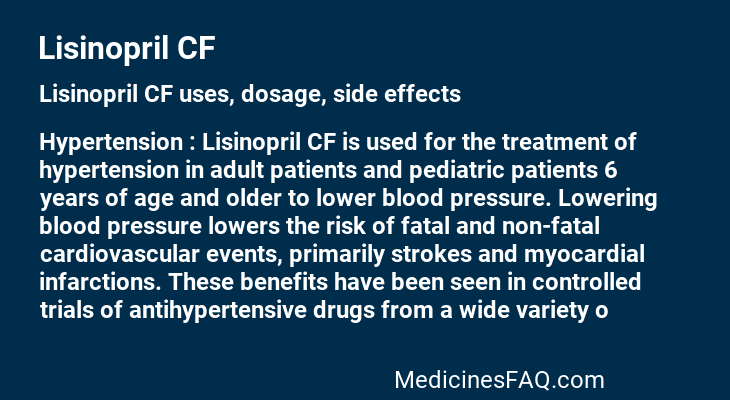 Lisinopril CF