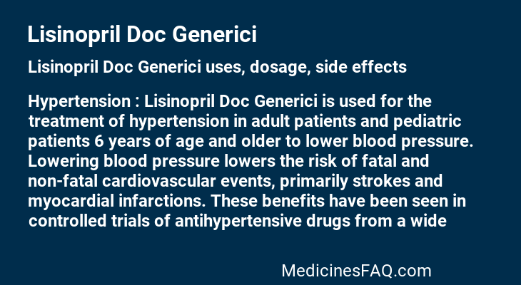 Lisinopril Doc Generici