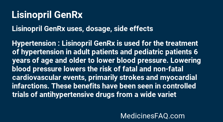 Lisinopril GenRx