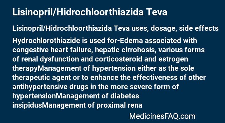 Lisinopril/Hidrochloorthiazida Teva