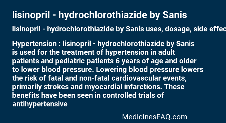 lisinopril - hydrochlorothiazide by Sanis