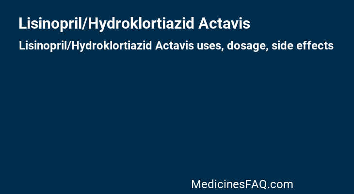 Lisinopril/Hydroklortiazid Actavis