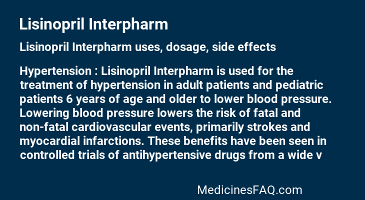 Lisinopril Interpharm