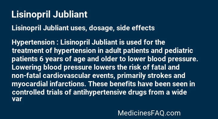 Lisinopril Jubliant