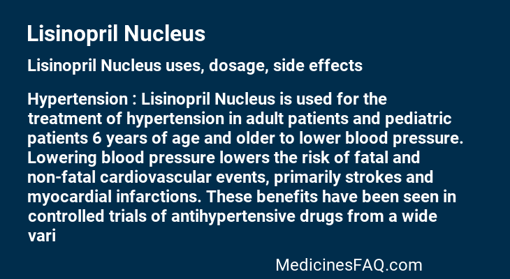 Lisinopril Nucleus