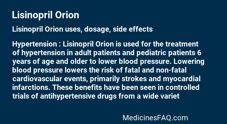 Lisinopril Orion