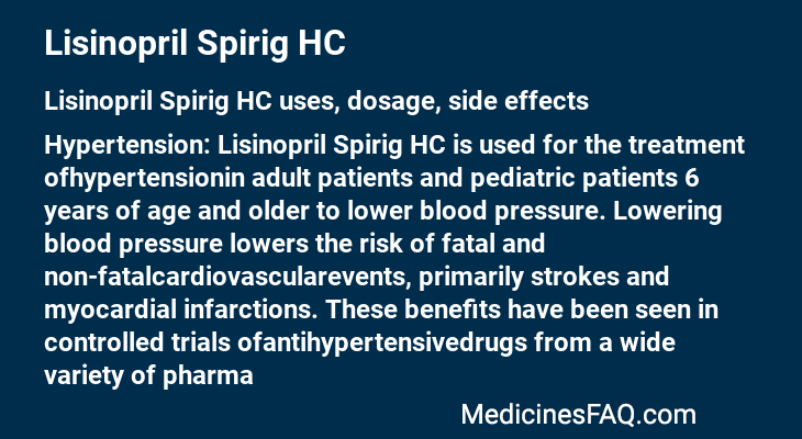 Lisinopril Spirig HC