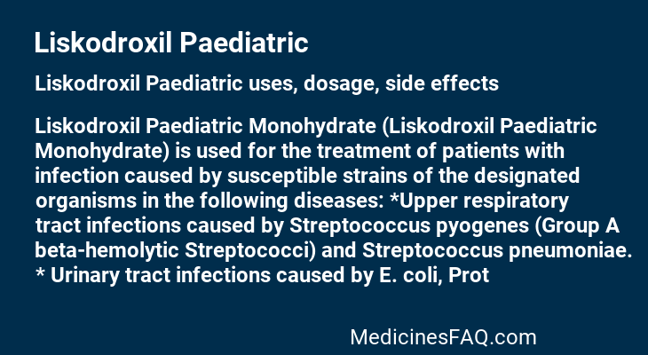 Liskodroxil Paediatric
